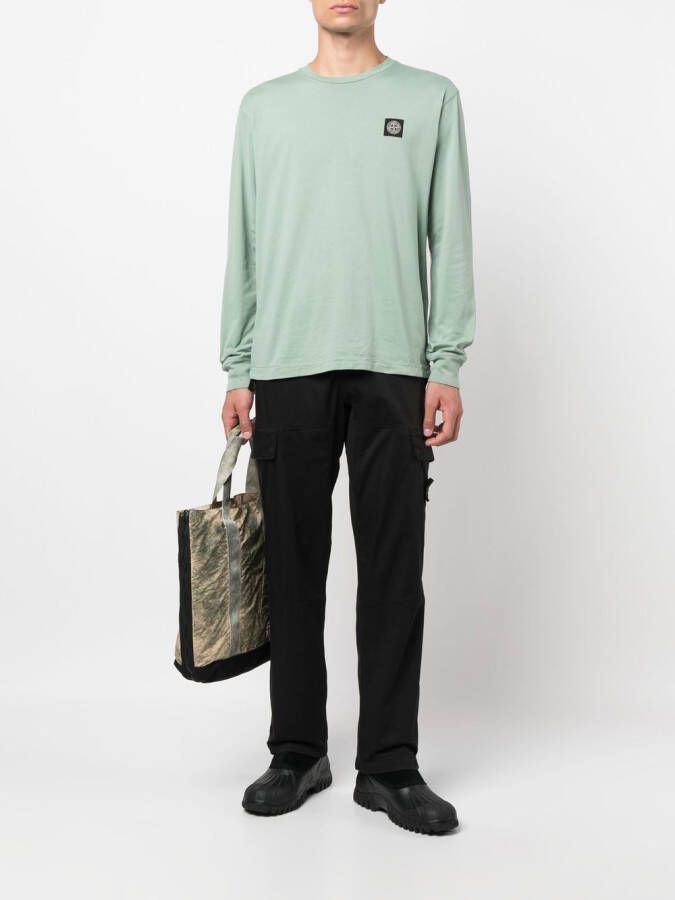Stone Island T-shirt met logopatch Groen