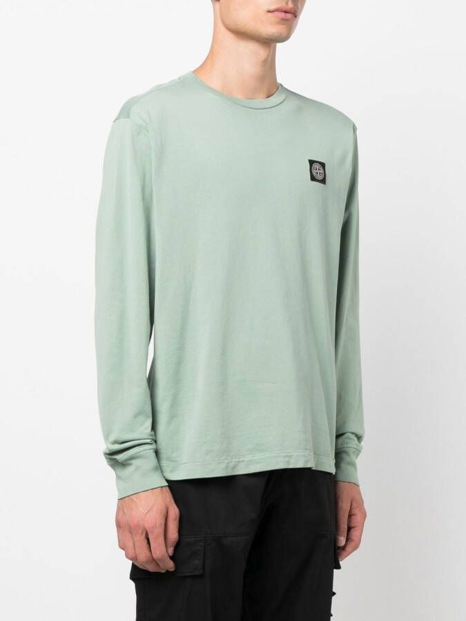 Stone Island T-shirt met logopatch Groen