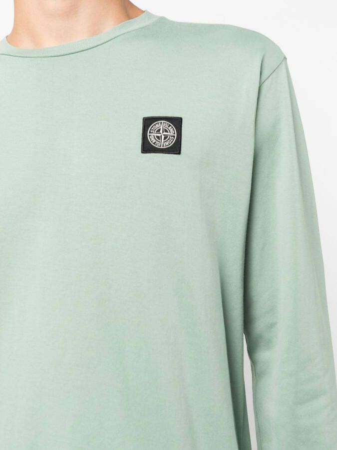 Stone Island T-shirt met logopatch Groen
