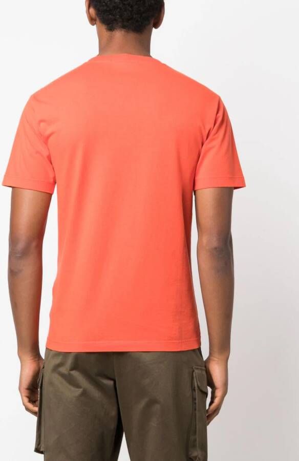 Stone Island T-shirt met logoprint Oranje