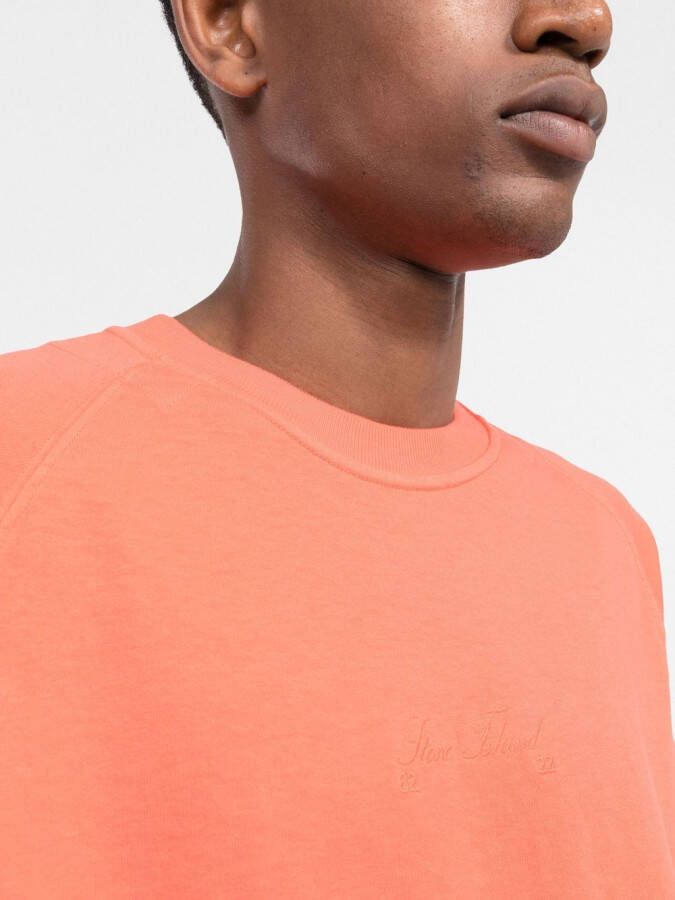 Stone Island T-shirt met print Oranje