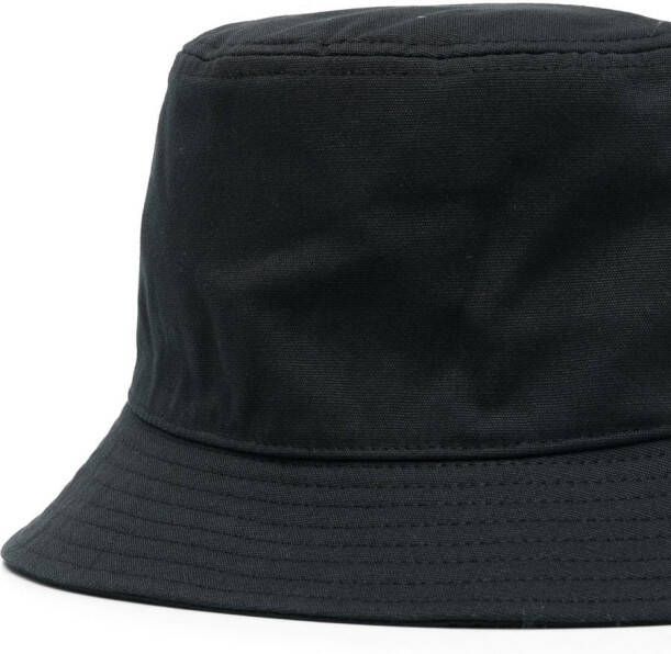 Stone Island Vissershoed met geborduurd logo Zwart