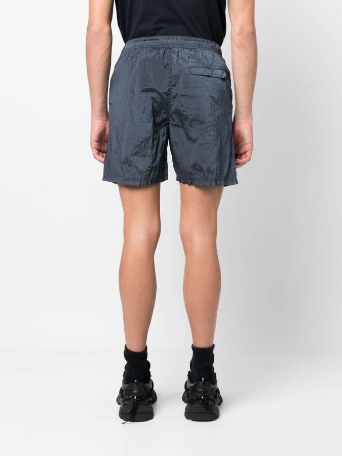 Stone Island Zwembroek met geborduurd logo Blauw