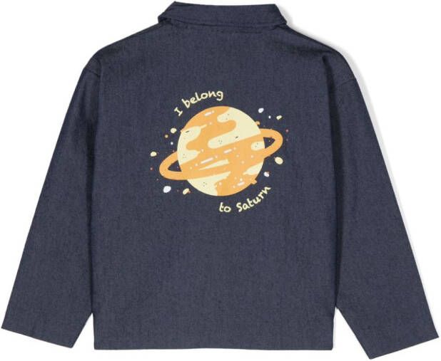 Studio Clay Poloshirt met print Blauw