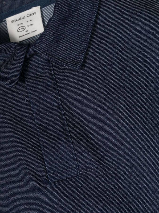Studio Clay Poloshirt met print Blauw