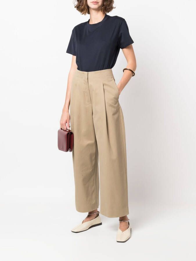 Studio Nicholson Broek met wijde pijpen Beige