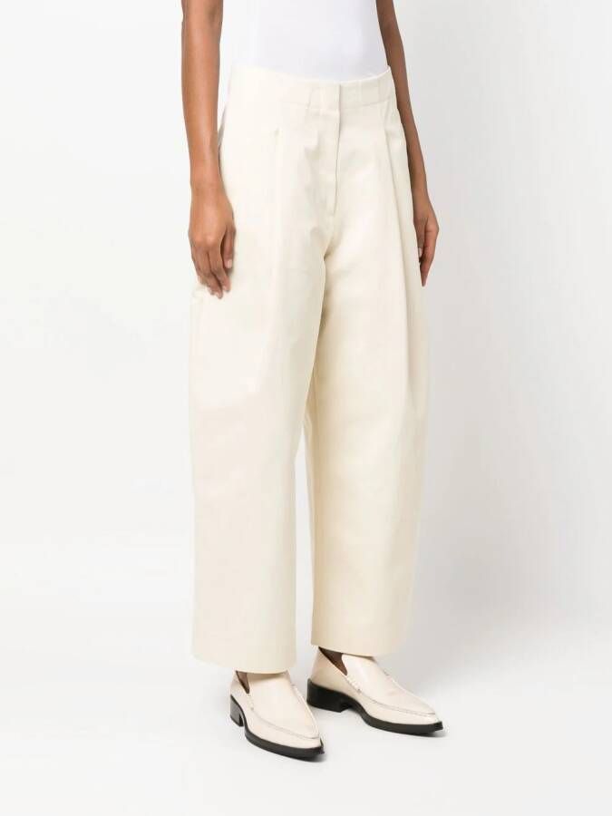 Studio Nicholson Broek met wijde pijpen Wit