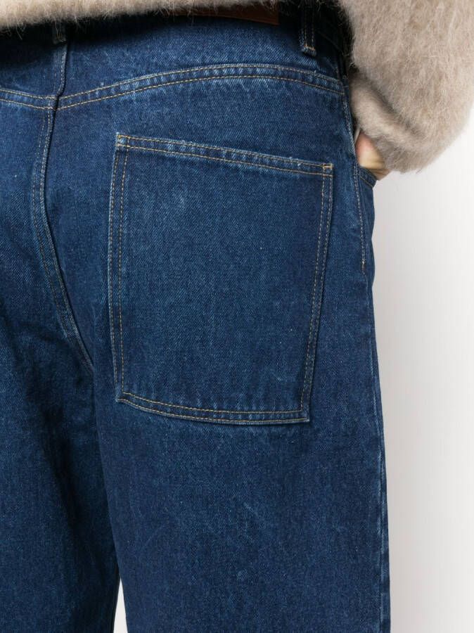 Studio Nicholson Cropped jeans Blauw