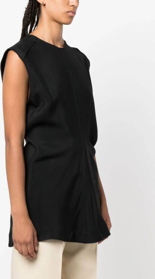 Studio Nicholson Gesmockte tanktop Zwart