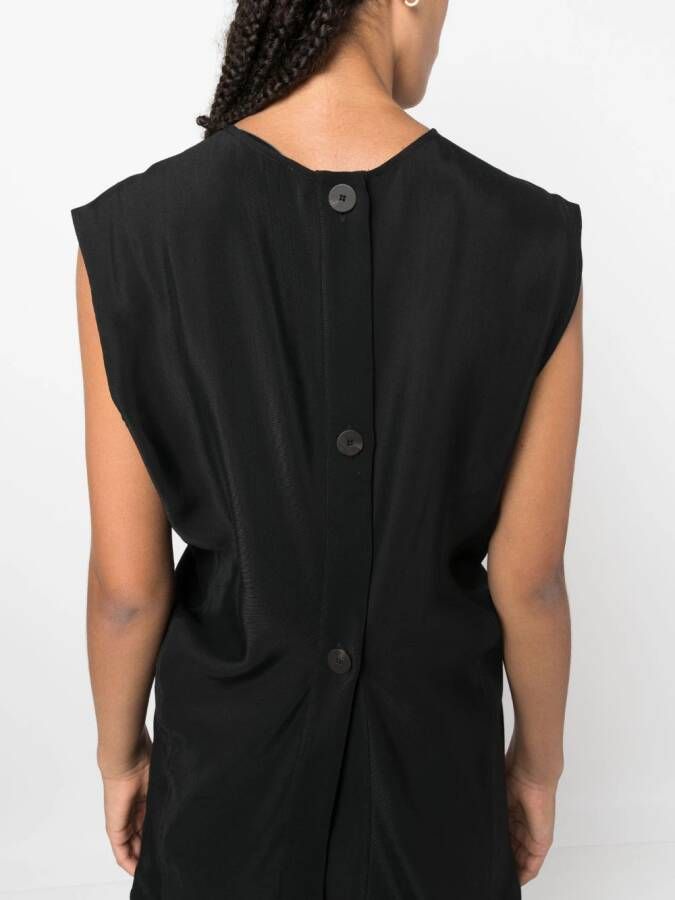 Studio Nicholson Gesmockte tanktop Zwart