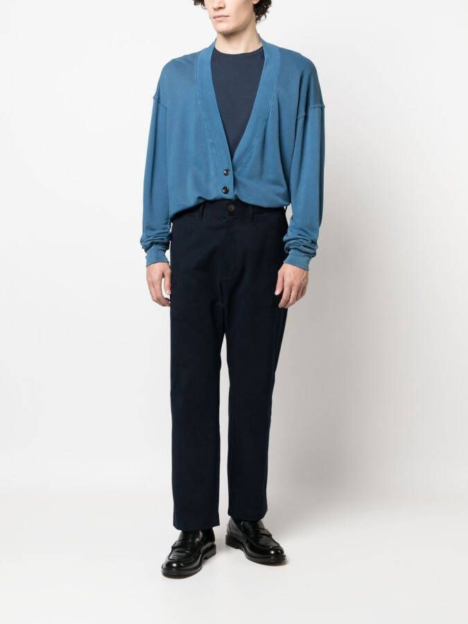 Studio Nicholson High waist broek Blauw
