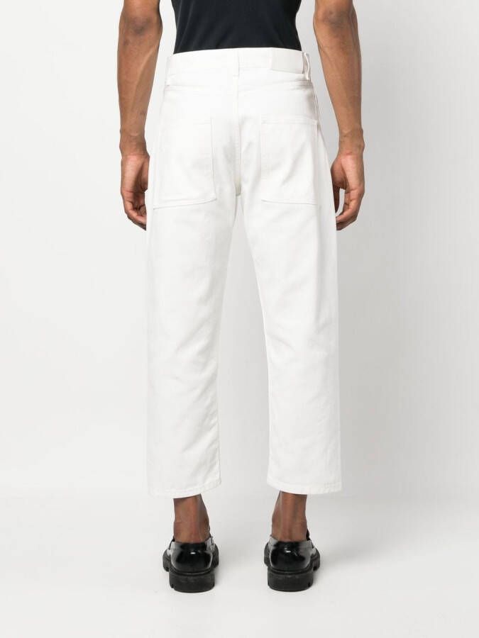 Studio Nicholson Jeans met toelopende pijpen Wit