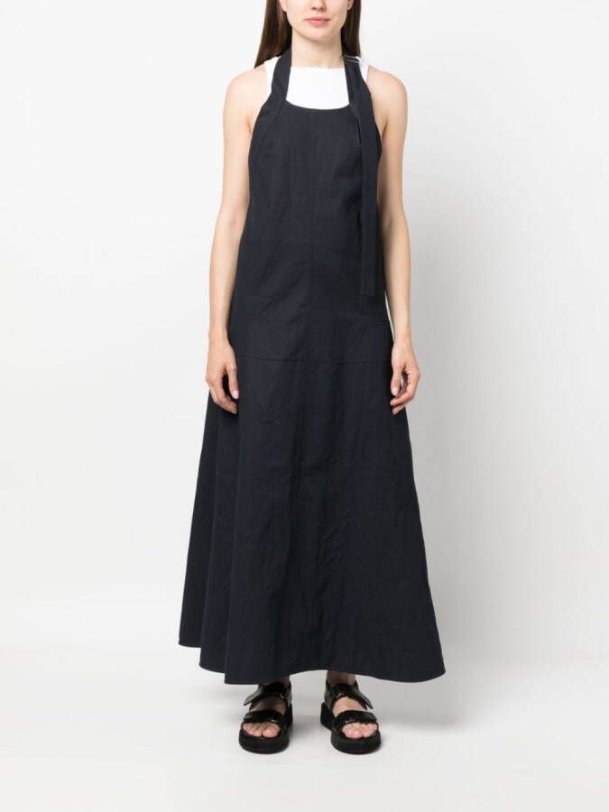 Studio Nicholson Jurk met open rug Blauw