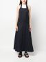 Studio Nicholson Jurk met open rug Blauw - Thumbnail 2