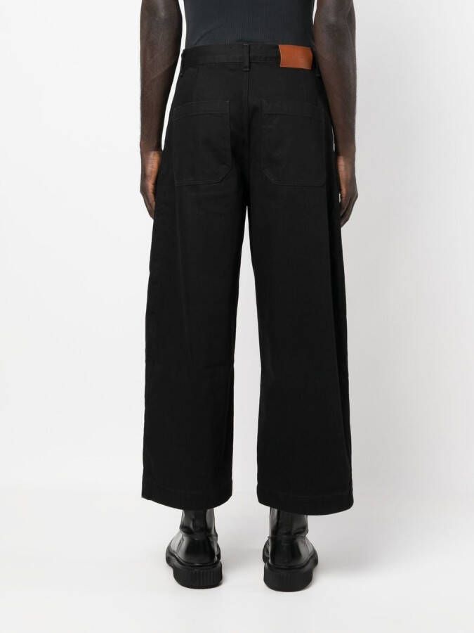 Studio Nicholson Cropped jeans Zwart