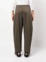 Studio Nicholson Tobas broek met wijde pijpen Groen - Thumbnail 4
