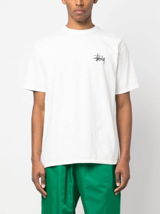 Stüssy T-shirt met logoprint Wit