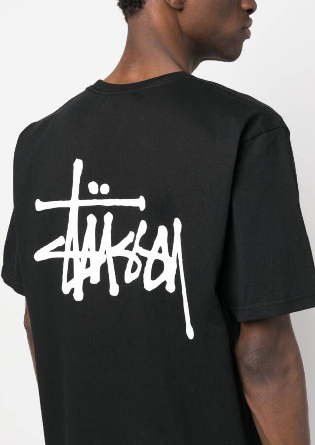 Stüssy T-shirt met logoprint Zwart