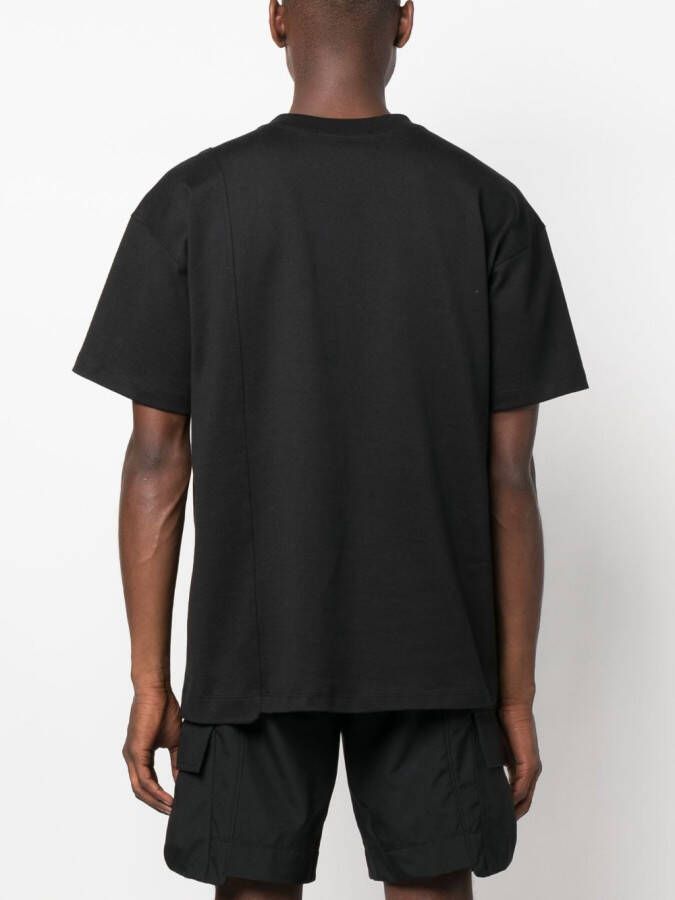 STYLAND T-shirt met geborduurd logo Zwart