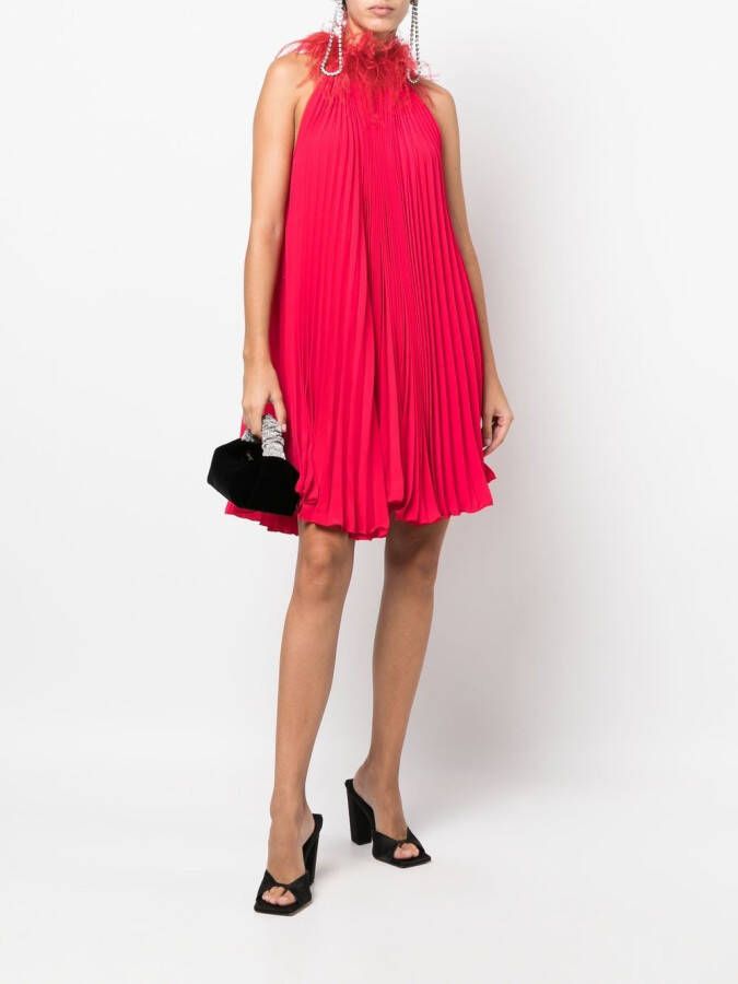 STYLAND Geplooide mini-jurk Rood
