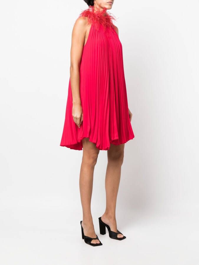 STYLAND Geplooide mini-jurk Rood