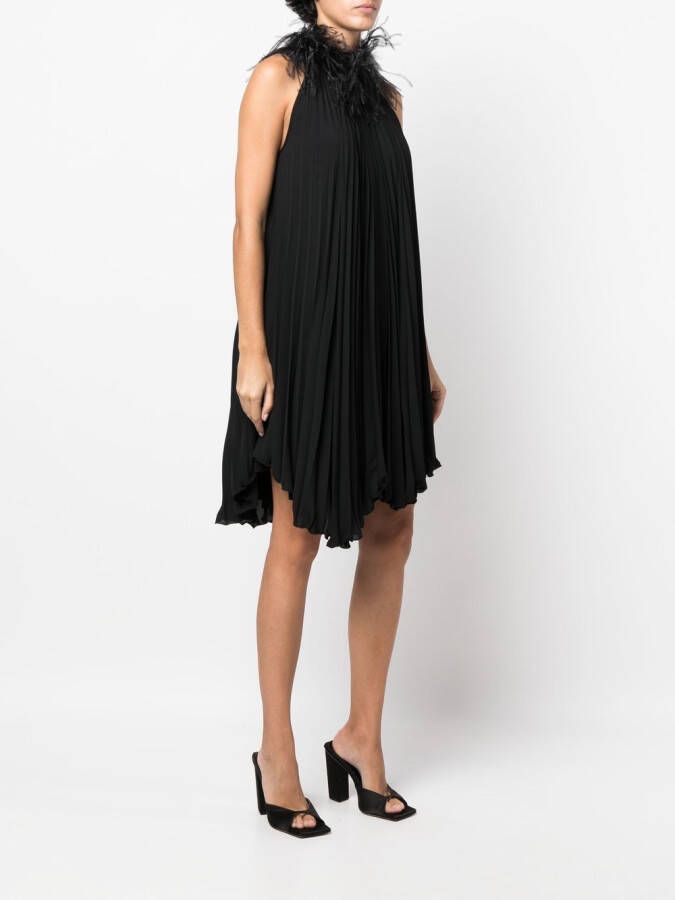 STYLAND Geplooide mini-jurk Zwart