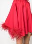 STYLAND Mini-jurk met veren afwerking Rood - Thumbnail 5