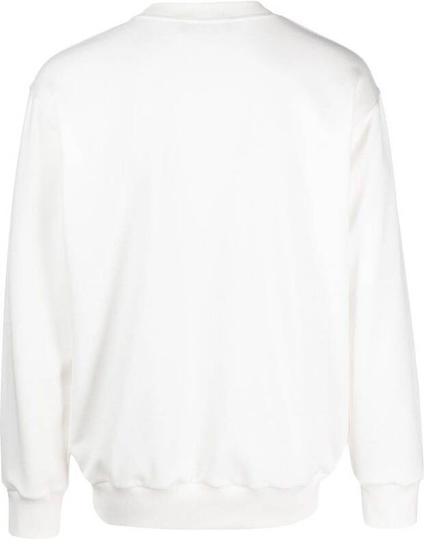 STYLAND x notRainProof sweater van biologisch katoen met ronde hals Wit