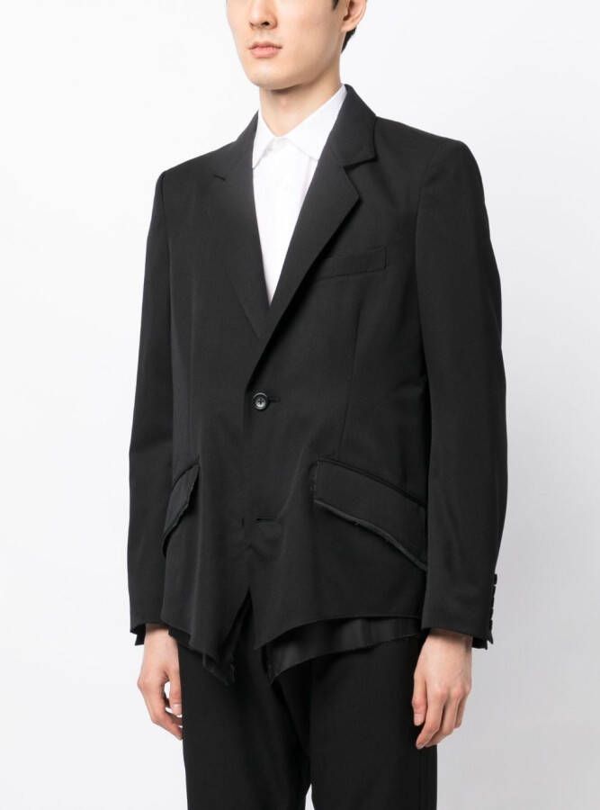 sulvam Asymmetrische blazer Zwart
