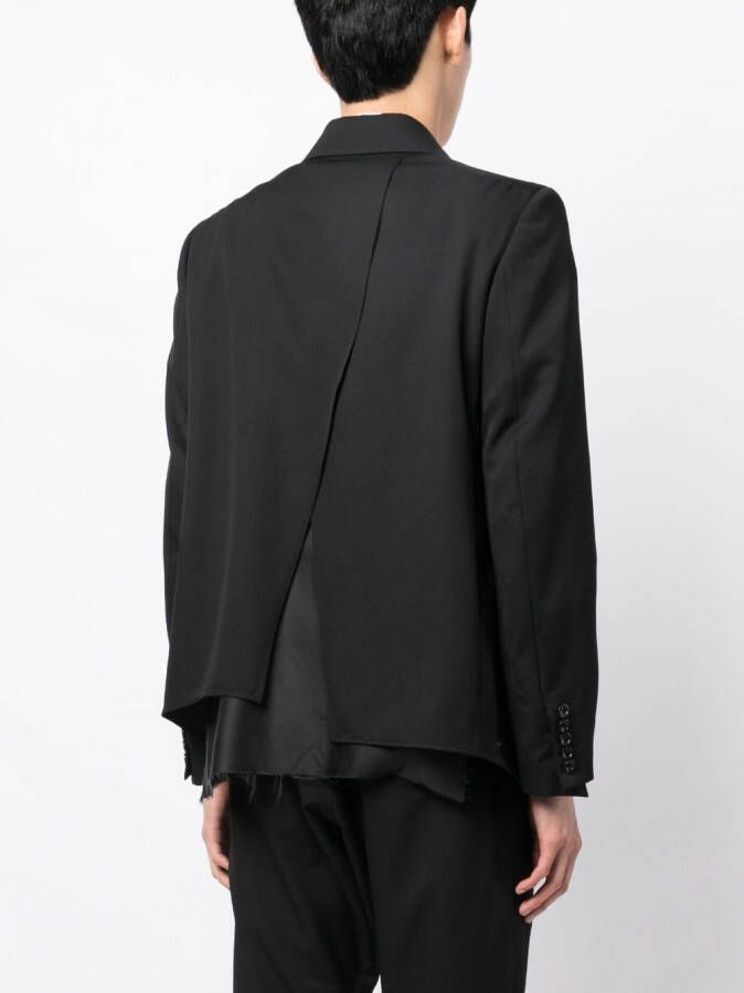 sulvam Asymmetrische blazer Zwart