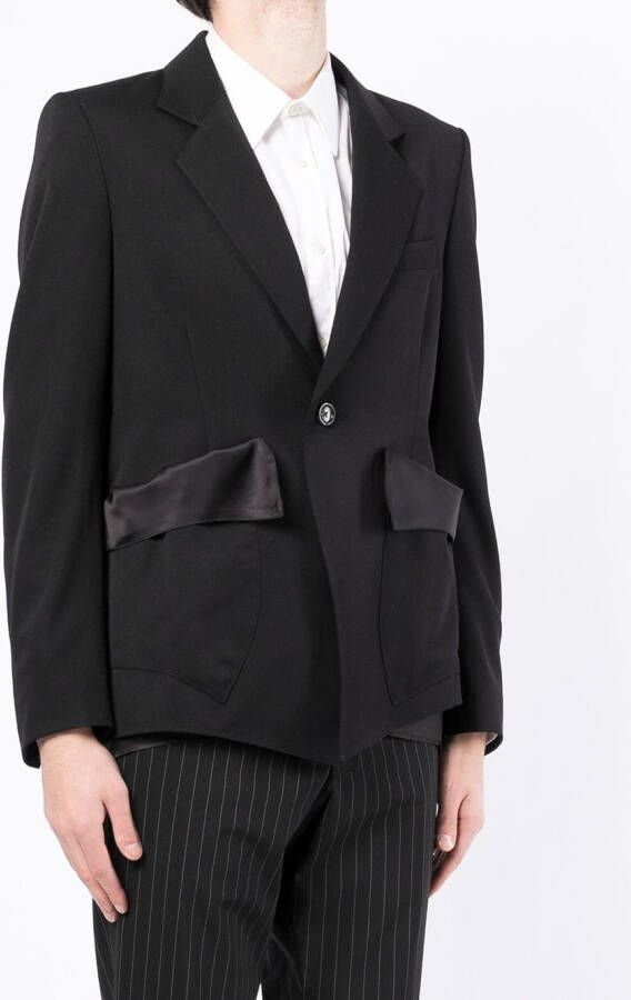 sulvam Blazer met enkele knoop Zwart