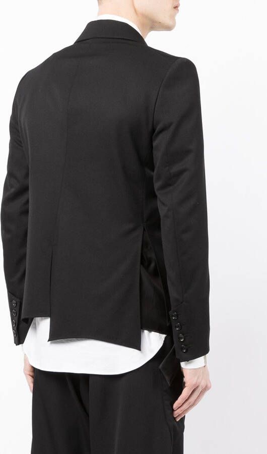 sulvam Blazer met enkele rij knopen Zwart