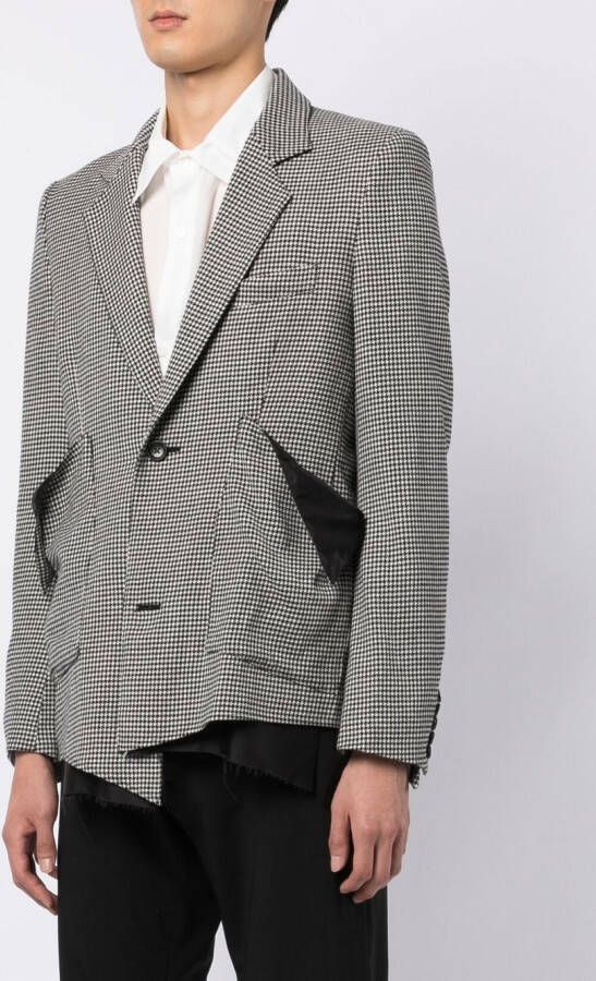sulvam Blazer met pied-de-poule print Grijs