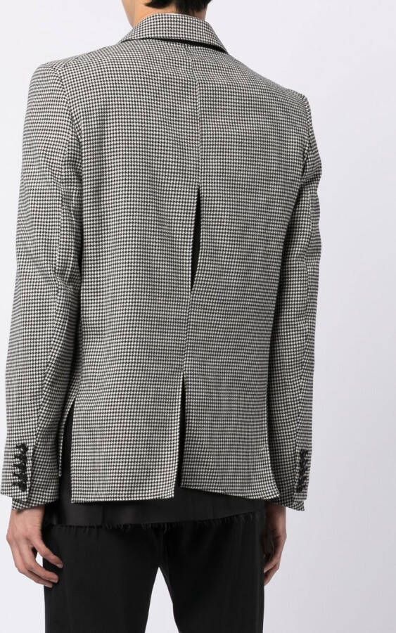 sulvam Blazer met pied-de-poule print Grijs
