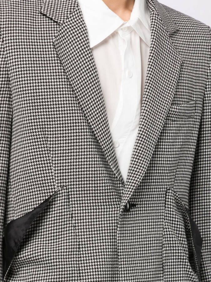 sulvam Blazer met pied-de-poule print Grijs