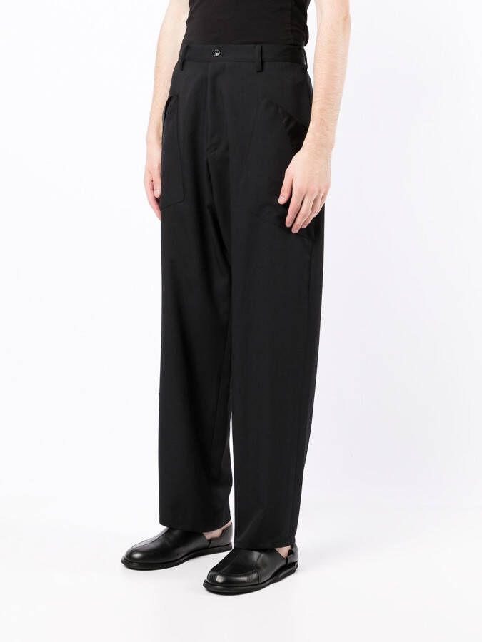 sulvam Broek met klepzakken Zwart