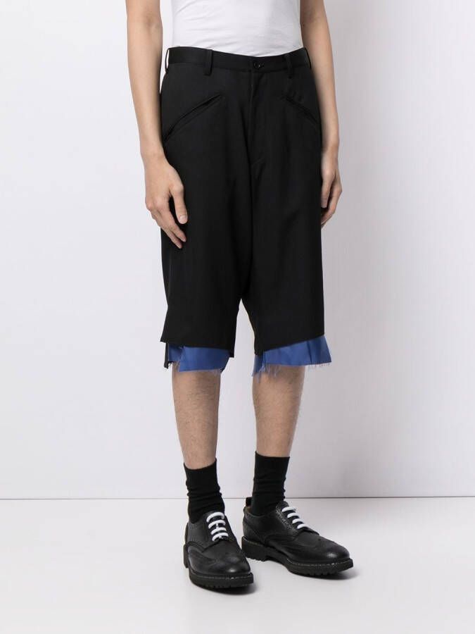 sulvam Shorts met contrasterende afwerking Zwart