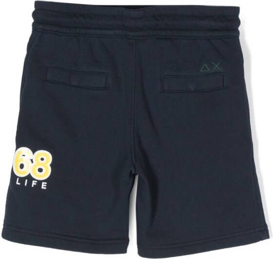 Sun 68 Shorts met elastische taille Blauw