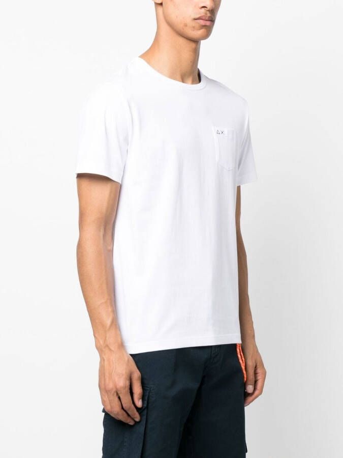 Sun 68 T-shirt met opgestikte zak Wit