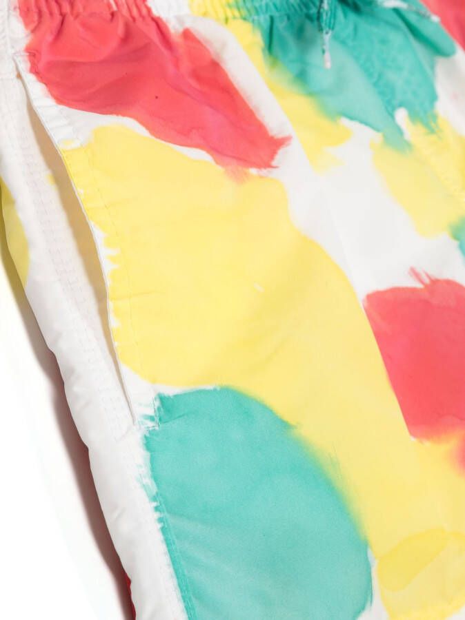 Sundek Zwembroek met abstracte print Wit