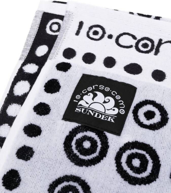 Sundek x 10 Corso Como strandlaken met print Zwart