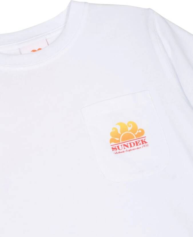 Sundek T-shirt met logoprint Wit