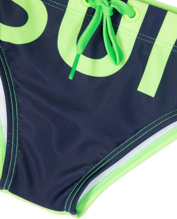 Sundek Zwembroek met logoprint Blauw