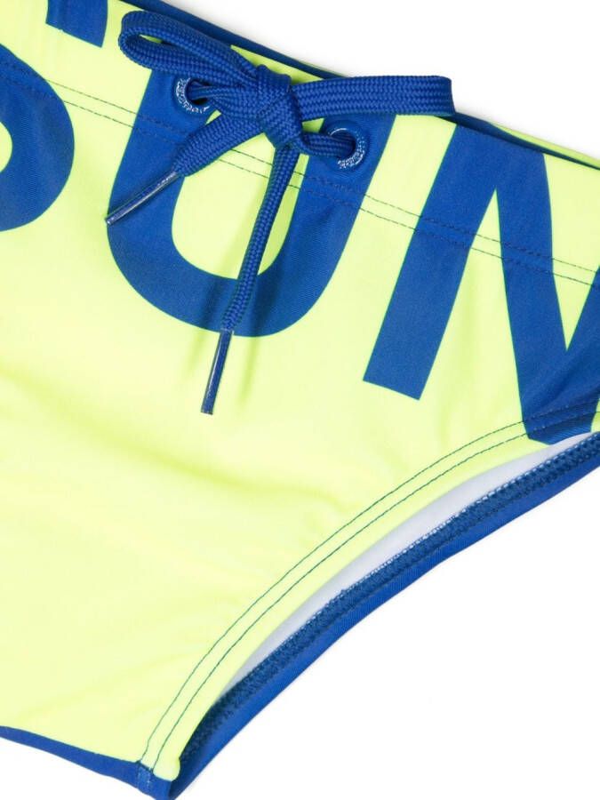 Sundek Zwembroek met logoprint Geel