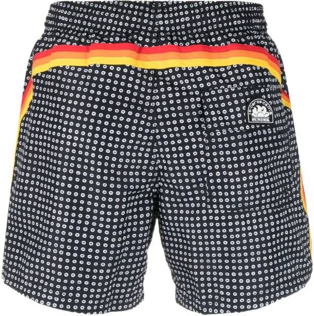 Sundek Zwembroek met print Zwart