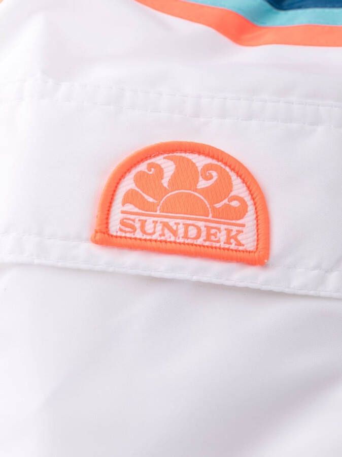 Sundek Zwembroek met logopatch Wit