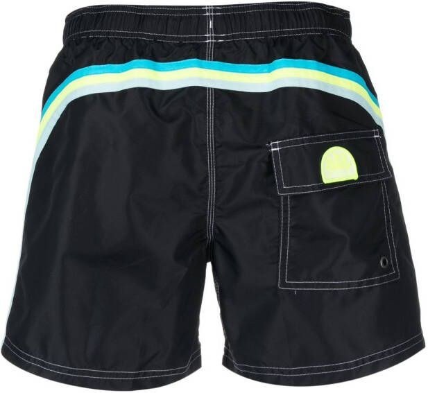 Sundek Zwembroek met logopatch Zwart