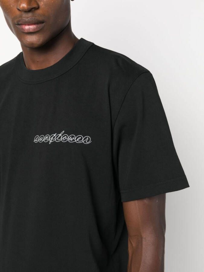 Sunflower T-shirt met logoprint Zwart