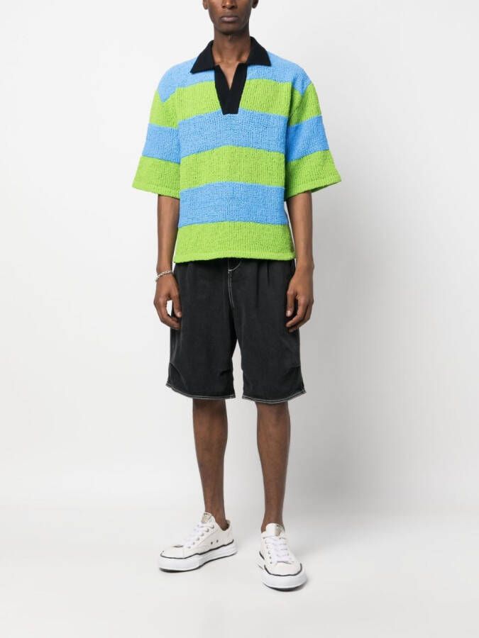 Sunnei Gestreept poloshirt Blauw
