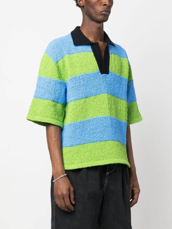 Sunnei Gestreept poloshirt Blauw